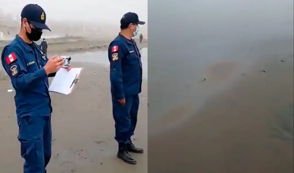 Residentes y trabajadores de Huacho reportaron manchas de petróleo en la playa Chorrillos. Video: captura de Exitosa Residentes y trabajadores de Huacho reportaron manchas de petróleo en la playa Chorrillos. Video: captura de Exitosa