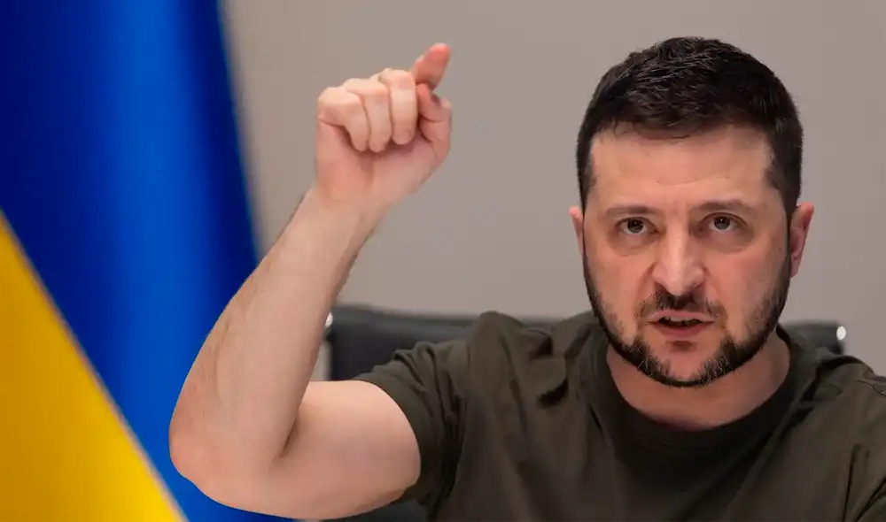 “La agresión rusa no tenía el objetivo de limitarse solo a Ucrania, solo a la destrucción de nuestra libertad y nuestras vidas", declaró Volodimir Zelenski. Foto: EFE