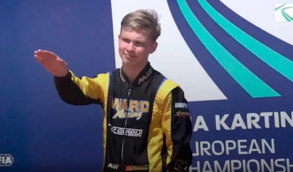 Artem Severiukhin, de 15 años, fue protagonista de un deplorable hecho. Foto: captura FIA