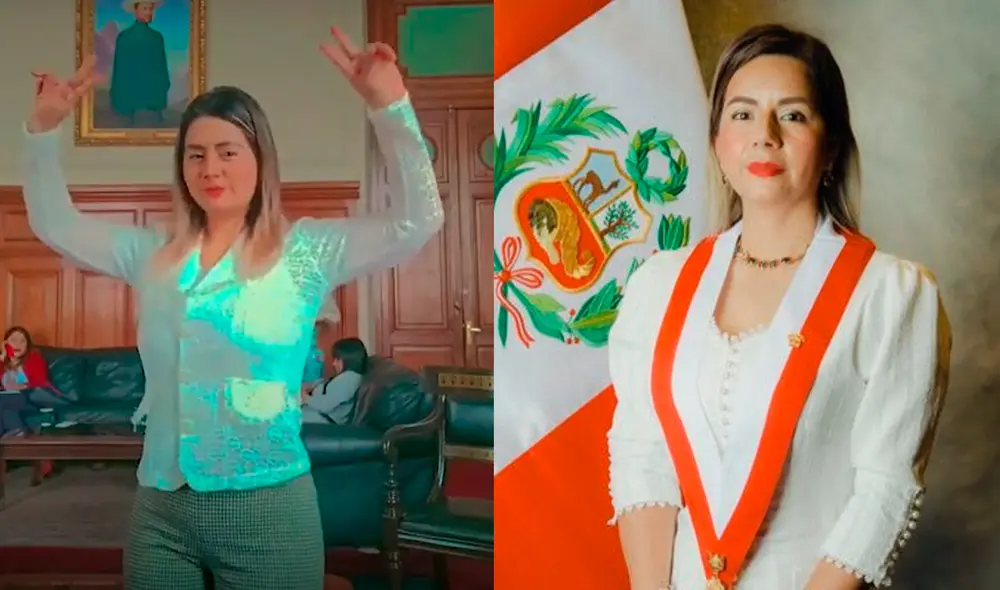 La parlamentaria es activa en la red social Tiktok donde comparte videos con sus colegas parlamentarios. Foto: Congreso / Tiktok