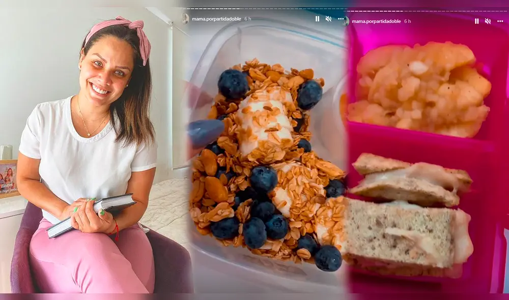 Andrea San Martín se grabó alistando las loncheras de sus hijas. Foto: composición/Instagram