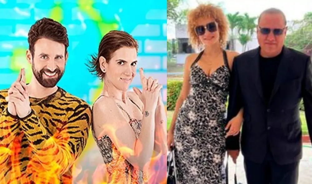 Rodrigo González y Gigi Mitre no fueron ajenos a la unión del pizzero y Lisandra Lizama. Foto: Composición LR / Willax TV / Instagram.