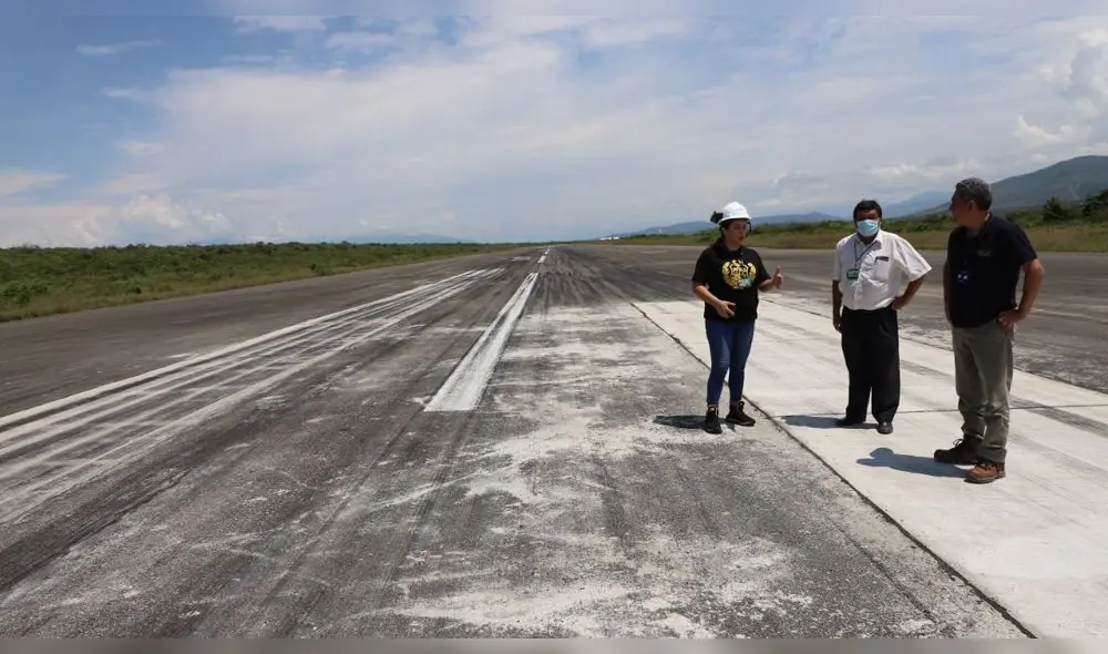 Pista de aterrizaje del aeropuerto de Jaén recibe mantenimientos rutinarios. Foto: GRC.