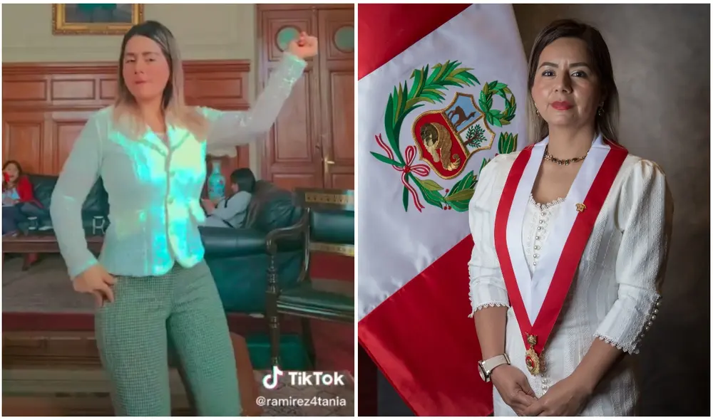 "Ser congresista no me limita", señaló Ramírez ante las críticas por la publicación de su coreografía en TikTok. Foto: composión/captura de TikTok/Congreso