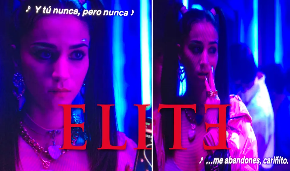 El cover de "Cariñito" apareció en el capítulo 6 de "Élite 5", en un momento de decepción entre Rebeka y un interés romántico, a quien dejó por Mencía. Foto. composición LR/captura de Netflix El cover de "Cariñito" apareció en el capítulo 6 de "Élite 5", en un momento de decepción entre Rebeka y un interés romántico, a quien dejó por Mencía. Foto. composición LR/captura de Netflix