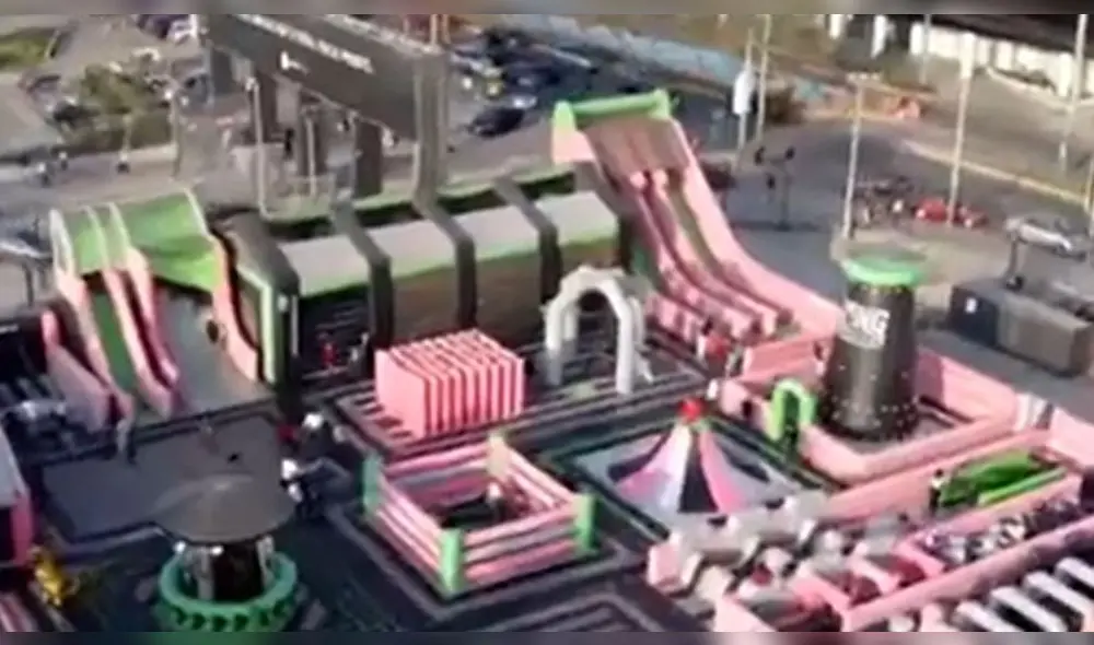 El parque Flying Squirrel se ubica en el Jockey Plaza. Foto: captura Reporte Semanal El parque Flying Squirrel se ubica en el Jockey Plaza. Foto: captura Reporte Semanal