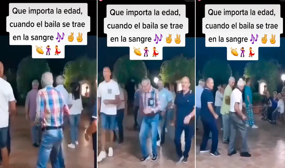 Los adultos mayores demostraron que la edad no es impedimento para realizar sus espectaculares pasos de baile. Foto: captura de TikTok