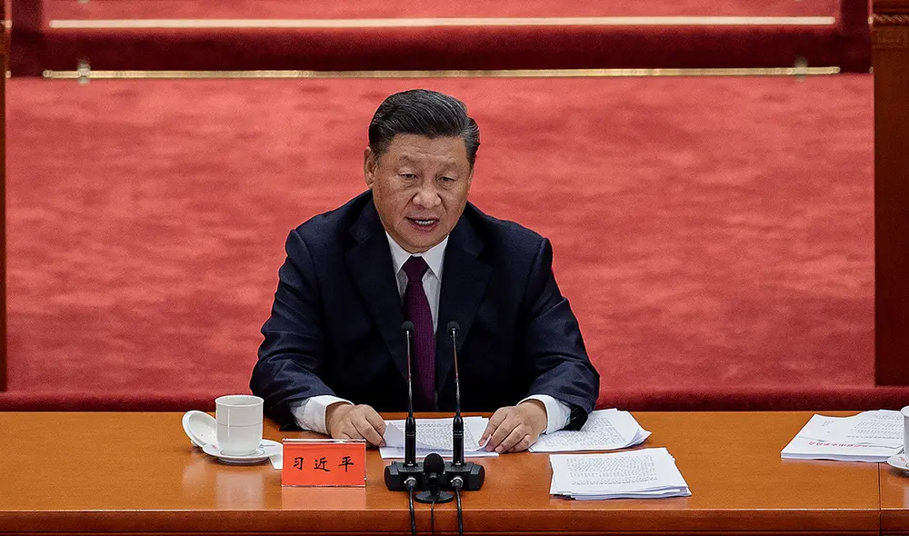 El presidente chino, Xi Jinping, pronuncia un discurso durante una ceremonia en el Gran Salón del Pueblo en Beijing. Foto: AFP El presidente chino, Xi Jinping, pronuncia un discurso durante una ceremonia en el Gran Salón del Pueblo en Beijing. Foto: AFP