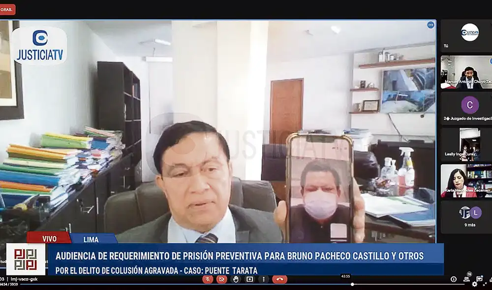 Audiencia. Exsecretario de la presidencia Bruno Pacheco intentó hablarle al juez Chuyo Zavaleta por intermedio del celular del abogado del expresidente Alberto Fujimori, William Castillo.