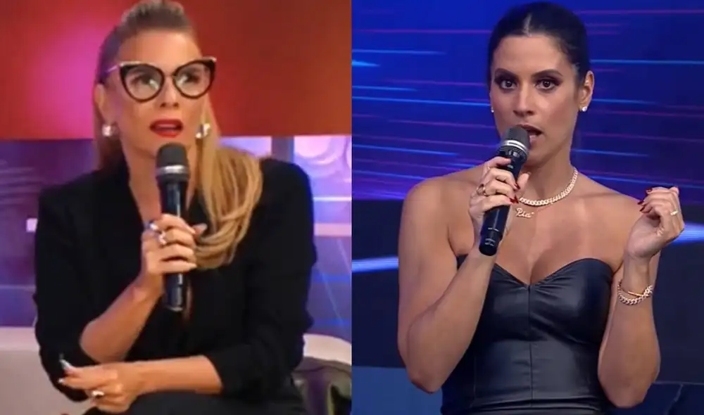 Johanna San Miguel explica qué tipo de relación tiene con María Pía Copello, su coconductora en "Esto es guerra". Foto: composición/ captura de América TV Johanna San Miguel explica qué tipo de relación tiene con María Pía Copello, su coconductora en "Esto es guerra". Foto: composición/ captura de América TV