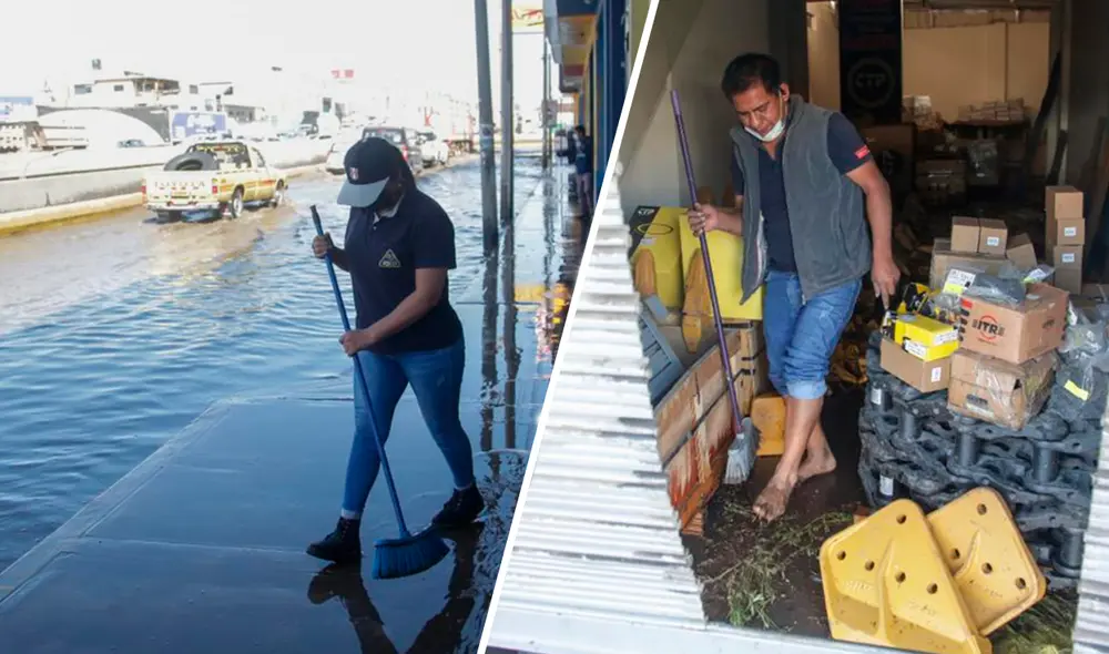 El negocio de Jesús Mamani (derecha) fue uno de los afectados. Foto: Rodrigo Talavera/ La República