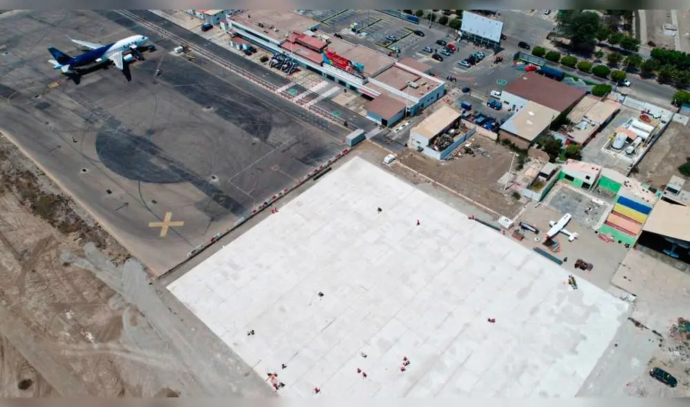 Mejoran pista de aterrizaje del aeropuerto José Quiñones Gonzales de Chiclayo. Foto: MTC.