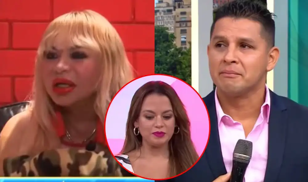Susy Díaz indignada frente a la actitud de Néstor Villanueva tras separación de Flor Polo. Foto: composición/ captura de ATV/ captura de América TV