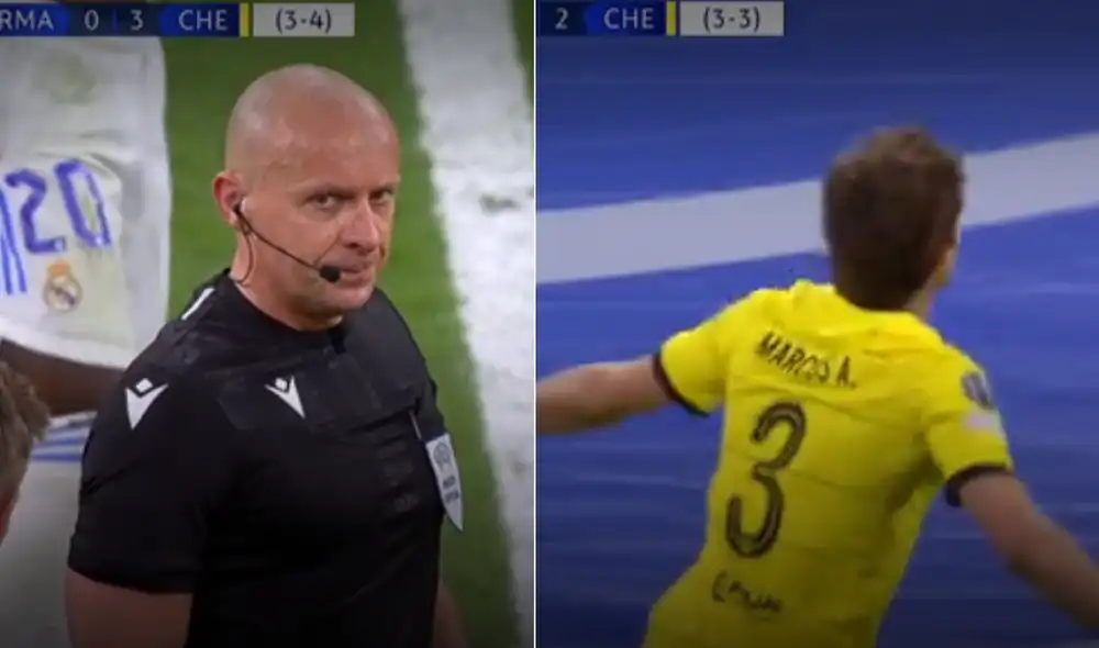 Marcos Alonso marcó el 3-0 para Chelsea, pero su tanto fue anulado. Foto: composición Star Plus Marcos Alonso marcó el 3-0 para Chelsea, pero su tanto fue anulado. Foto: composición Star Plus