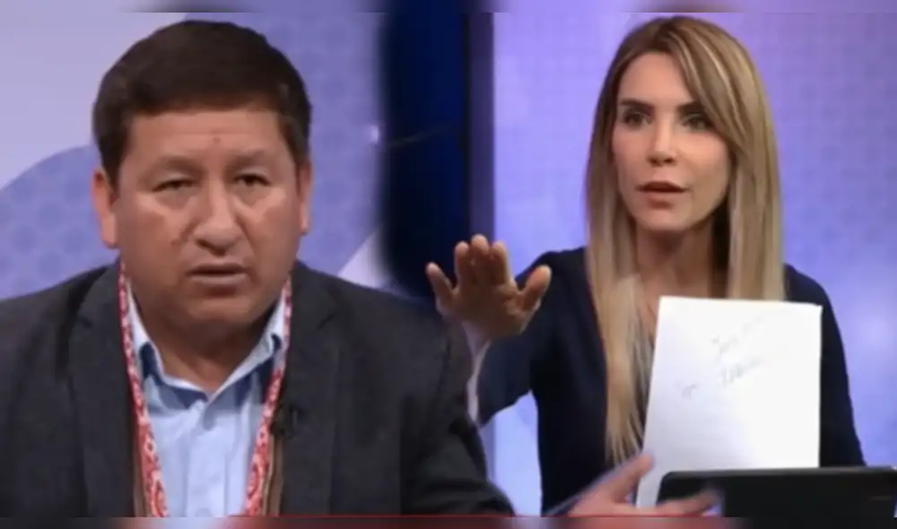 Tras su intercambio de palabras, Juliana Oxenford le pidió a Guido Bellido que no se moleste en grabar un tiktok, tal como lo vienen haciendo congresistas de otras bancadas. Foto: composición/captura ATV Tras su intercambio de palabras, Juliana Oxenford le pidió a Guido Bellido que no se moleste en grabar un tiktok, tal como lo vienen haciendo congresistas de otras bancadas. Foto: composición/captura ATV