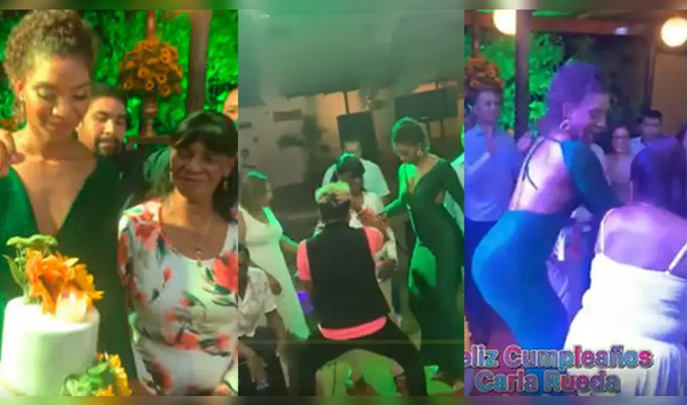 Carla Rueda y su familia danzaron al ritmo del festejo peruano. Foto: composición/Instagram