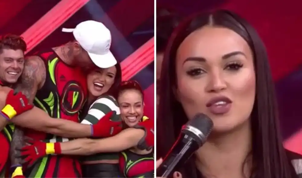 Angie Arizaga visitó el set de "EEG". Foto: captura de América TV Angie Arizaga visitó el set de "EEG". Foto: captura de América TV