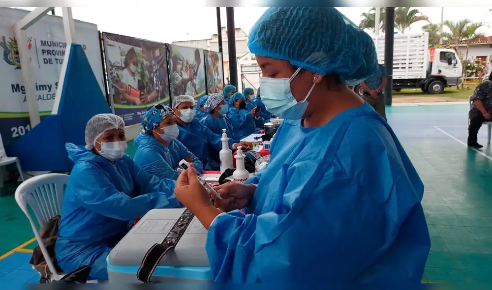 Brigadas de vacunación contra la COVID-19 en Tumbes. Foto: Diresa.