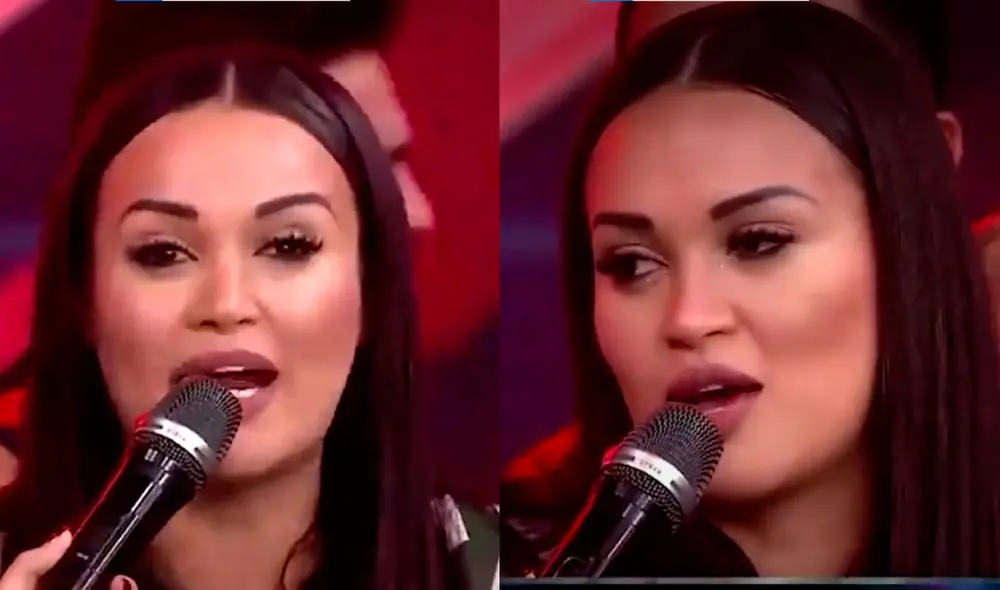 Angie Arizaga reveló sus planes de convertirse en madre junto a Jota Benz durante su visita a "Esto es guerra". Foto: captura América TV