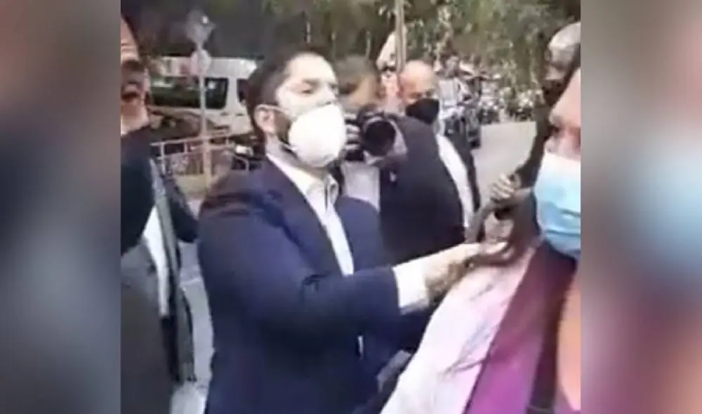 Tenso momento vivido por Gabriel Boric en Chile. Foto: captura de @Jnmavicuna/Twitter