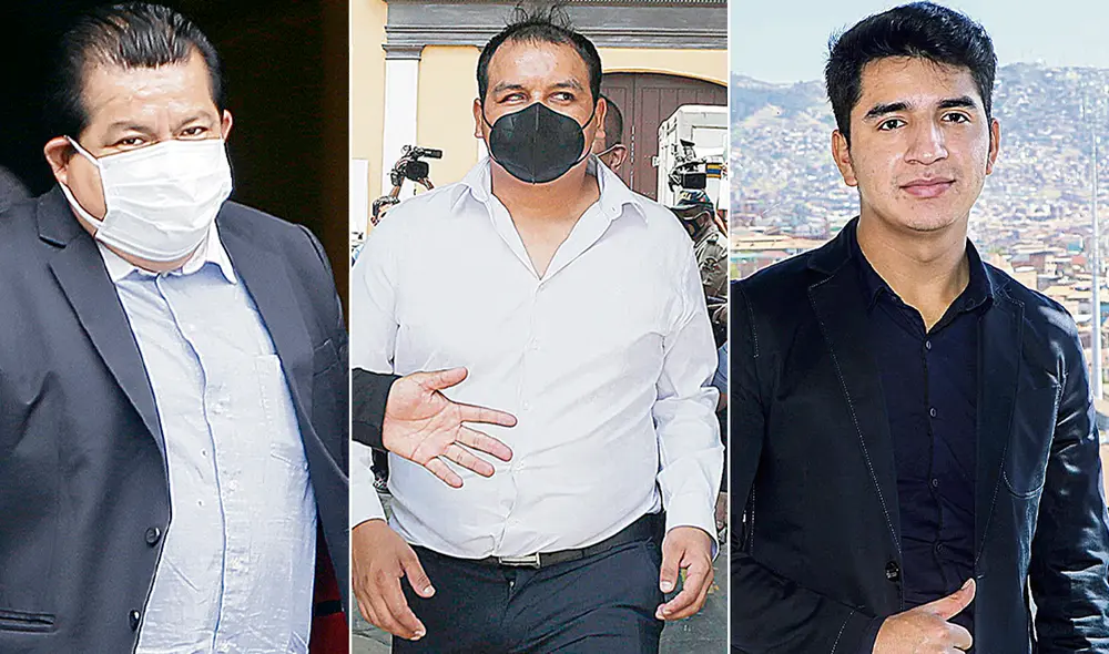 Exsecretario. Bruno Pacheco. Sobrino 1. Fray Vásquez Castillo. Sobrino 2. Gian Marco Castillo. Foto: composición/ La República/ difusión