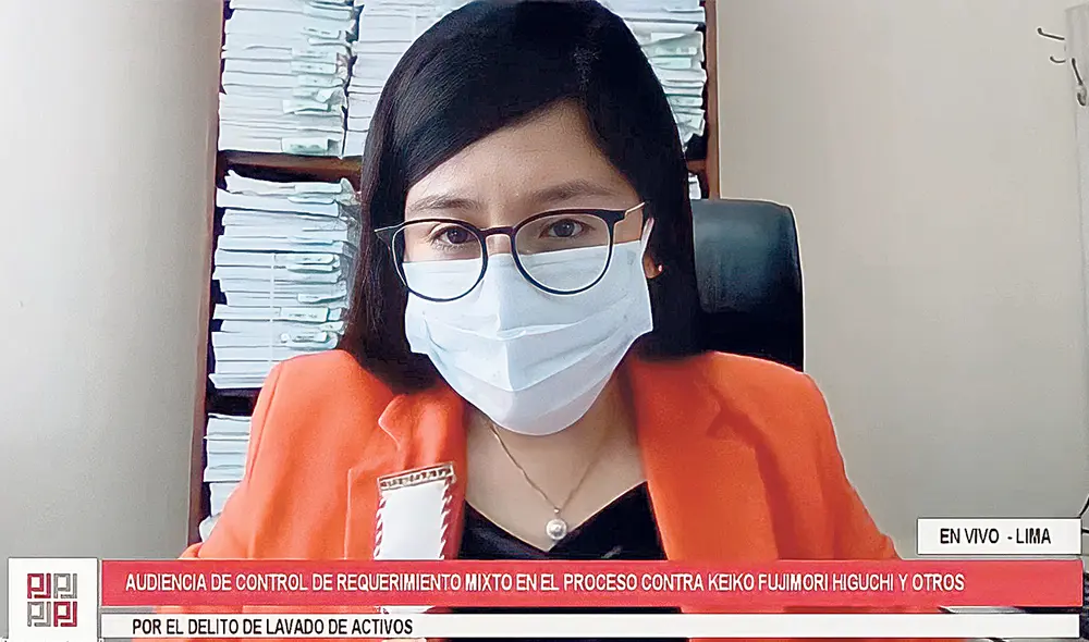 Material sensible. La fiscal Paulina Roque se dedica exclusivamente al caso contra Keiko Fujimori y otros 50 cómplices por crimen organizado y lavado. Foto: difusión
