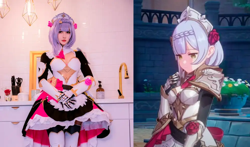 Noelle, uno de los primeros personajes de Genshin Impact, estuvo de cumpleaños el 21 de marzo. Foto: MissWarmJ - composición La República Noelle, uno de los primeros personajes de Genshin Impact, estuvo de cumpleaños el 21 de marzo. Foto: MissWarmJ - composición La República