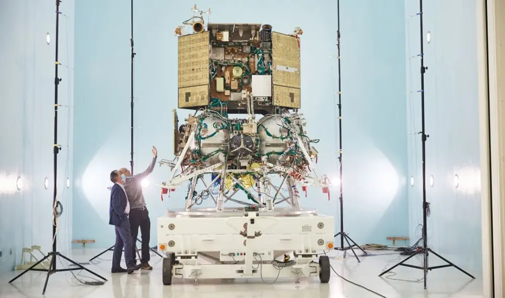 El lanzamiento del módulo de aterrizaje Luna-25 estaba previsto para julio de 2022. Sin embargo, con el cese de cooperación de la ESA la fecha podría retrasarse  Foto: RSC Energy / Roscosmos