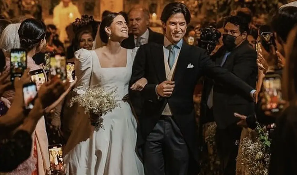 Belén Barnechea y Martín Cabello de los Cobos contrajeron matrimonio en Trujillo.  Foto: Instagram