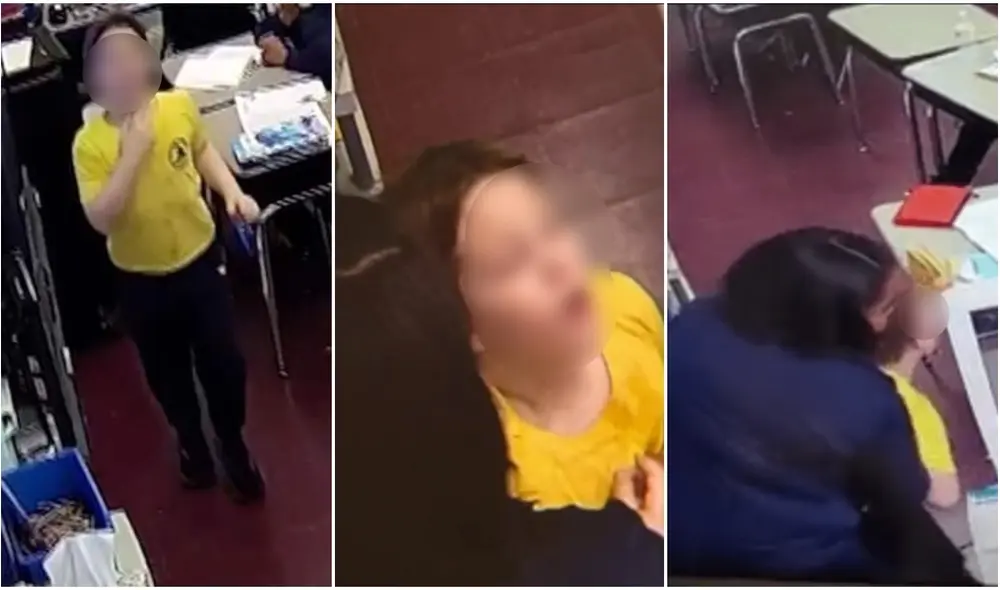 La maestra actuó con rapidez. Foto: captura de YouTube