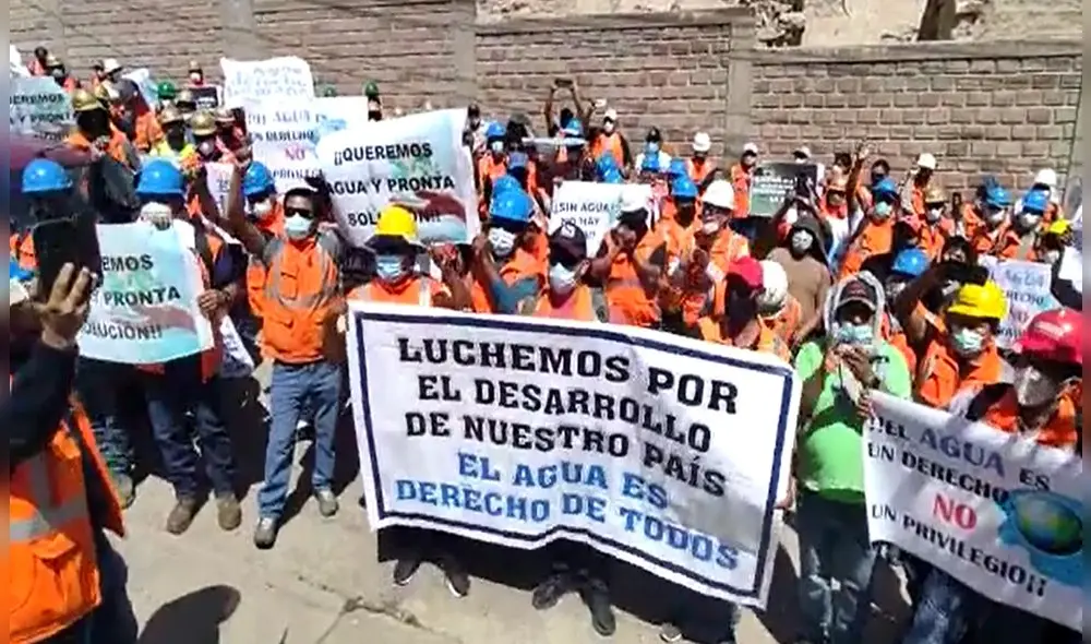 Campamento minero y población de Cuajone carecen del agua hace más de 50 días. Foto: Facebook Godofredo Valdivia