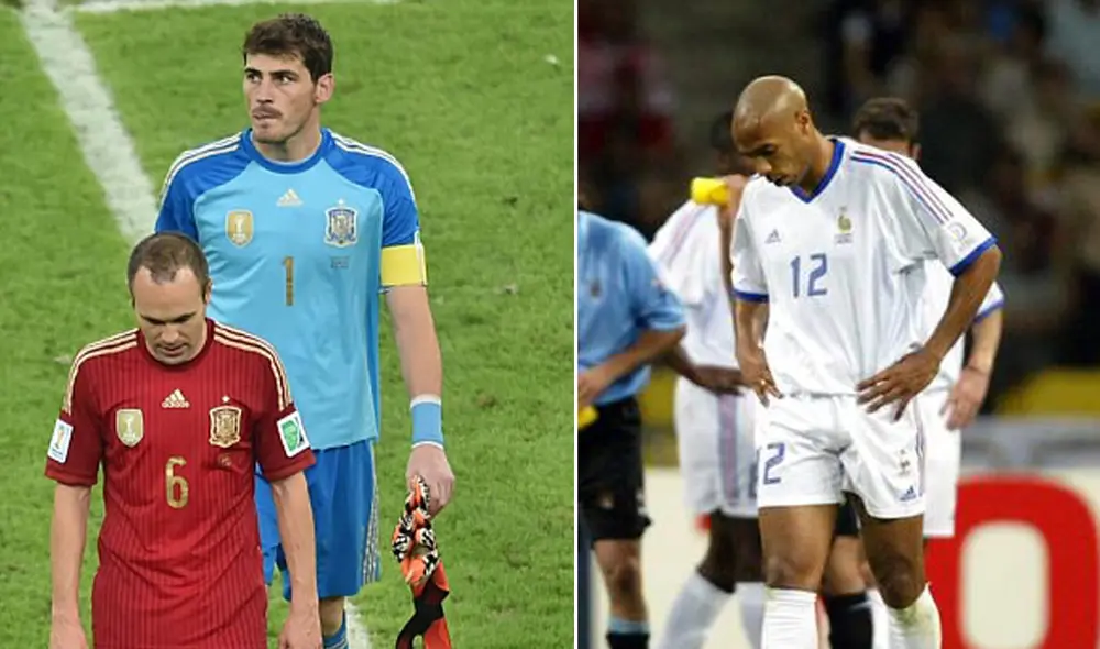 España y Francia se fueron eliminados del Mundial cuando eran los vigentes campeones. Foto: composición Marca/Vavel España y Francia se fueron eliminados del Mundial cuando eran los vigentes campeones. Foto: composición Marca/Vavel