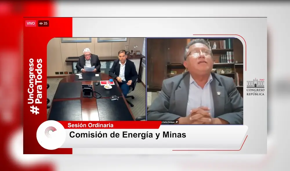 Southern realizó presentación ante Comisión de Energía y Minas del Congreso. Foto: captura de Congreso TV