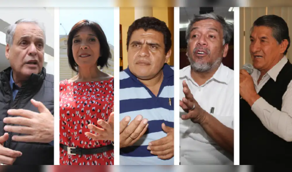 Rafael Aíta, Janet Cubas, Miguel Ángel Bartra, Antonio Uriarte y Manuel Arellano han participado en procesos electorales anteriores. Foto: Lambayeque