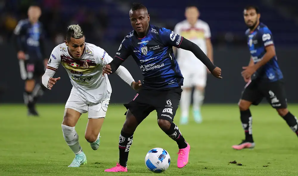 Independiente del Valle igualó 2-2 con Deportes Tolima en la Copa Libertadores 2022. Foto: EFE Independiente del Valle igualó 2-2 con Deportes Tolima en la Copa Libertadores 2022. Foto: EFE