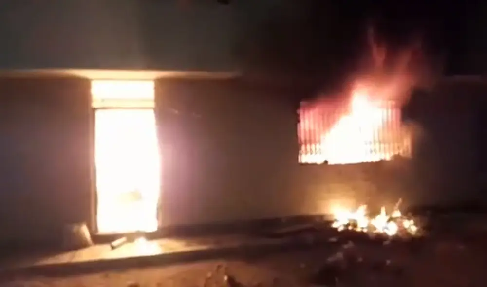 Vecinos indignados incendiaron lugar donde fue hallada menor secuestrada: Foto: difusión Vecinos indignados incendiaron lugar donde fue hallada menor secuestrada: Foto: difusión