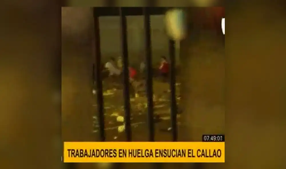 En la mañana de este jueves 14 de abril, de las avenidas del Callao se desprendia fuertes olores a causa de la basura desparramada. Foto: Captura Panamericana. En la mañana de este jueves 14 de abril, de las avenidas del Callao se desprendia fuertes olores a causa de la basura desparramada. Foto: Captura Panamericana.