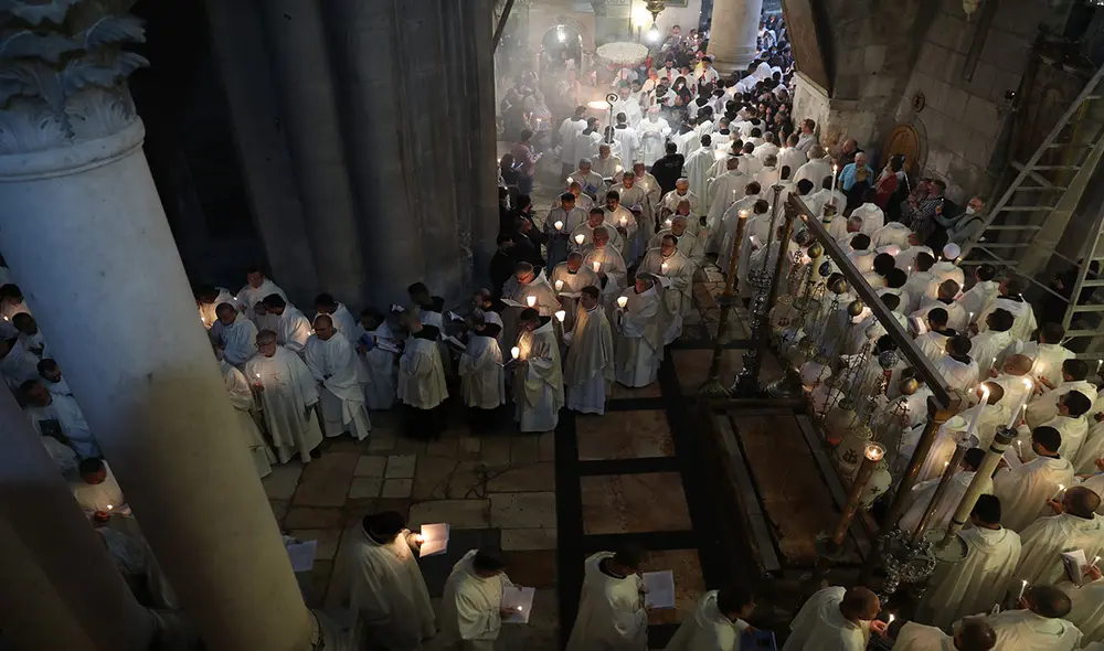 La capital de Israel recuperó su liturgia con motivo de Semana Santa. Foto: EFE La capital de Israel recuperó su liturgia con motivo de Semana Santa. Foto: EFE