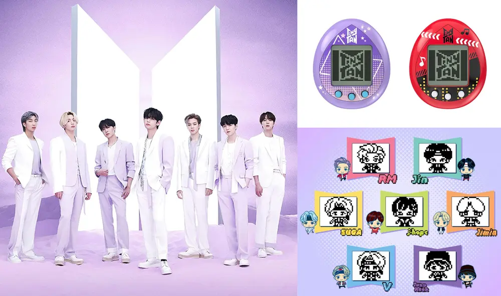 BTS vuelve a innovar en el mundo del k-pop y ahora presenta Tamatgotchi de Tiny Tan. Foto: composición La República / BIGHIT / Bandai