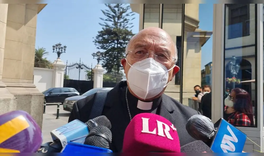 El cardenal Pedro Barreto se reunió con el presidente Pedro Castillo en Palacio de Gobierno. Foto: Urpi / La República