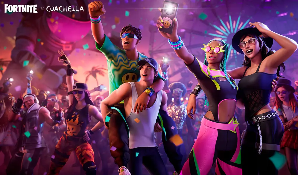 La colaboración Fortnite × Coachella 2022 se celebrará durante dos fines de semana (15 y 22 de abril). Foto: Fortnite La colaboración Fortnite × Coachella 2022 se celebrará durante dos fines de semana (15 y 22 de abril). Foto: Fortnite