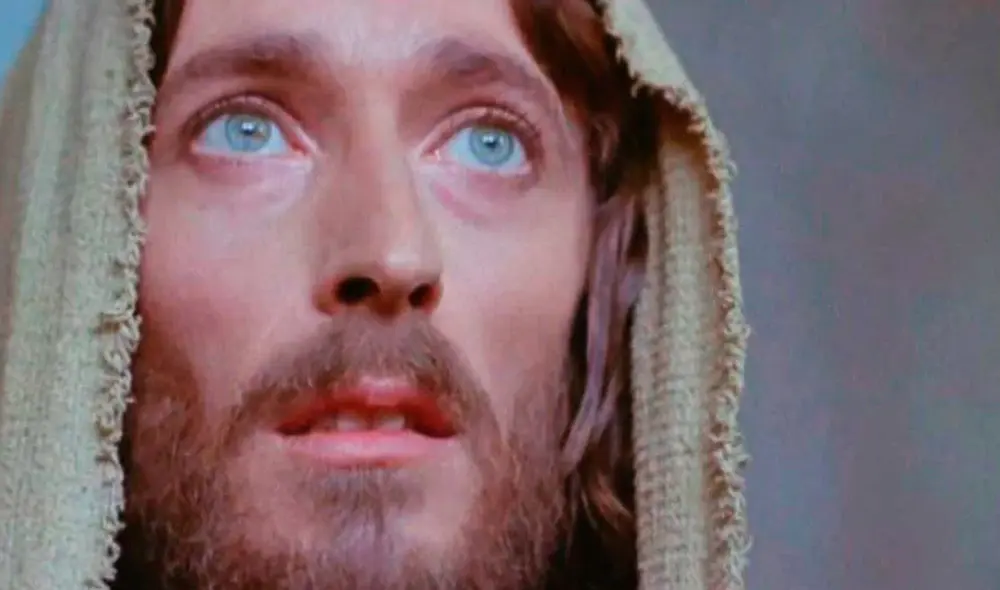 Robert Powell como Jesús en la serie de 1977, de Franco Zeffirelli. Foto: ITV