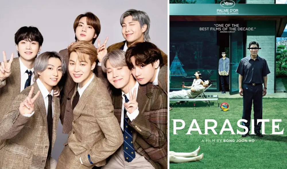 BTS y "Parasite" de Bong Joon Ho son consideradas íconos de la cultura coreana en los últimos años. Foto: composición La República / BIGHIT / CJ Entertainment