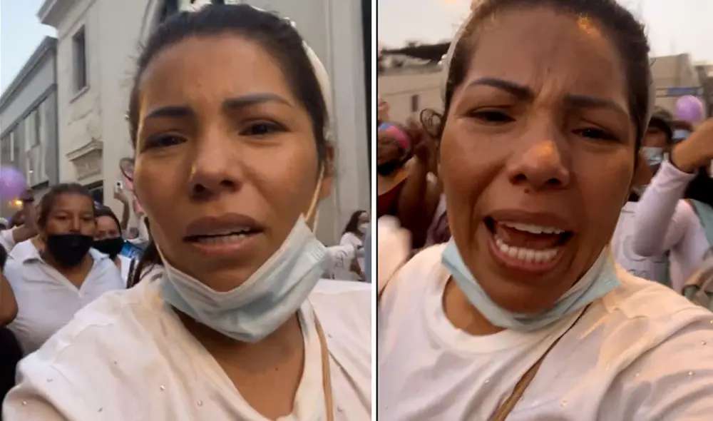 Susan Ochoa se unió a la marcha hacia Palacio de Justicia para exigir justicia por el caso de la pequeña Damaris. Foto: captura Facebook