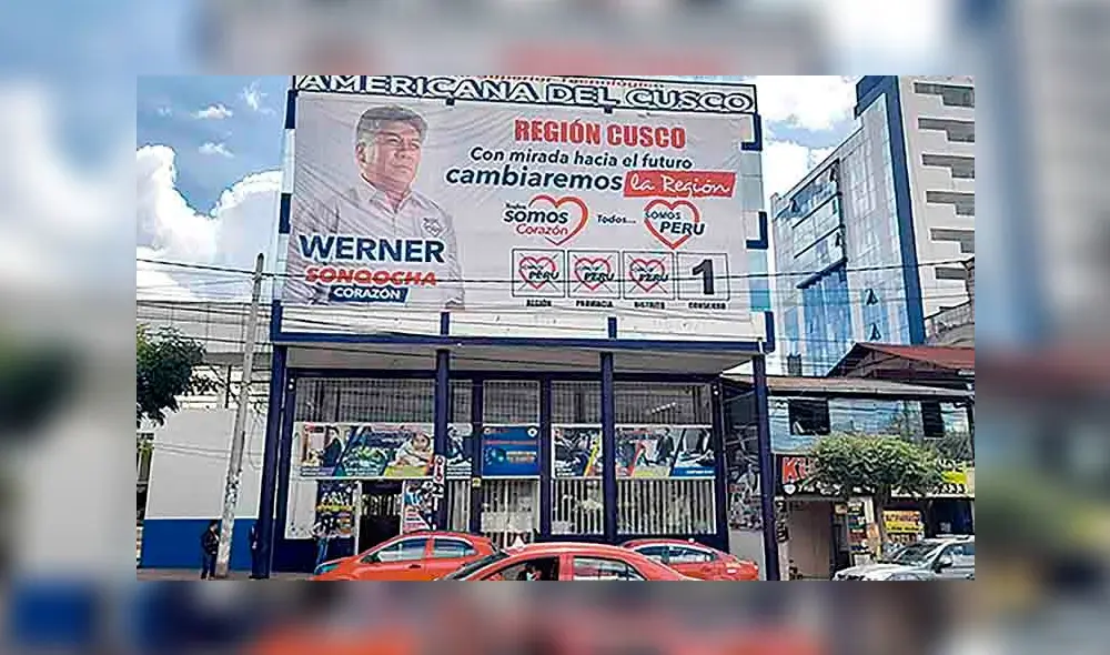 Propaganda en Cusco. Candidatos se publicitan antes de elecciones.