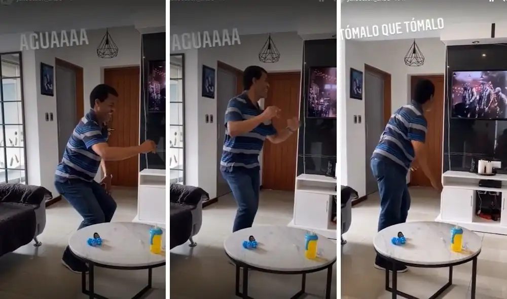 Julio César Uribe bailó con su familia. Foto: captura @julioedson_uribe.