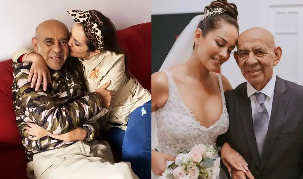 Marina Mora comparte tiernas fotos donde aparece junto con su padre, Miguel Mora. Foto: composición/Instagram