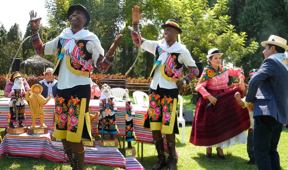 'Cuto' Guadalupe sorprendió con sus pasos de la danza jaujina. Foto: Sandy Carrión Cruz 'Cuto' Guadalupe sorprendió con sus pasos de la danza jaujina. Foto: Sandy Carrión Cruz