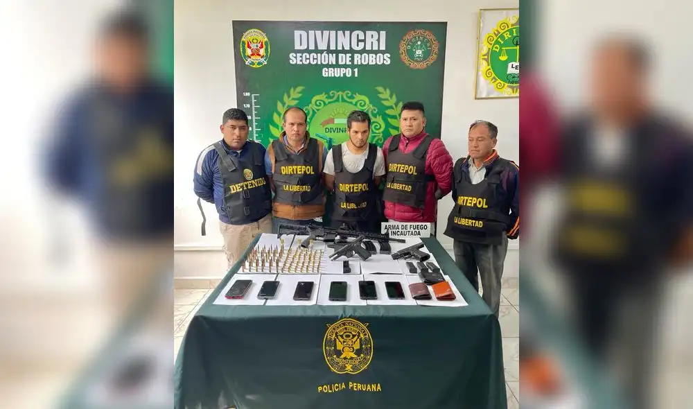 Fueron 5 los detenidos en Huanchaquito. Foto: PNP