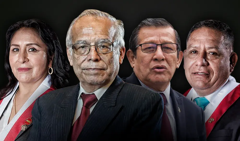 De izquierda a derecha: Kathy Ugarte, Aníbal Torres, Eduardo Salhuana y Esdras Medina se pronuncian sobre destino del premier. Foto: composición de Gerson Cardoso / La República De izquierda a derecha: Kathy Ugarte, Aníbal Torres, Eduardo Salhuana y Esdras Medina se pronuncian sobre destino del premier. Foto: composición de Gerson Cardoso / La República